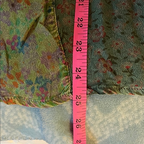 Vintage-Inspired Floral Blouse in Green by Young Threads NWT - Picture 7 of 9